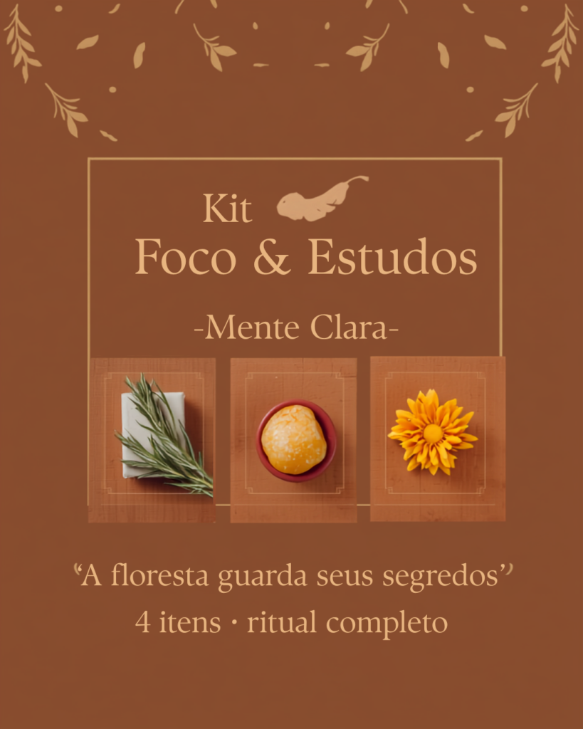 Kit Foco e Estudos Mente Clara - defumação de alecrim, banho de alecrim, citrino e incenso